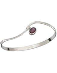 Ed Levin, Gem Crest Bracelet, Garnet, .925 Sterling Silver & 14K Gold, Sizes S - L