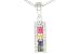 14KT White Gold 0.66cttw. Multi Sapphire & Diamond Pendant