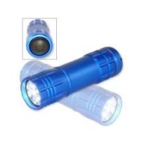 Super-Bright 9 LED Heavy Duty Compact Aluminum Flashlight - Cool Blue