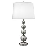 Complements S370DWH Nightstand Table Lamp, Brushed Steel