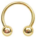 14 Gauge 3/4 - Solid 14kt Yellow Gold Circular Barbell