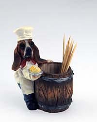 Chef Dog Basset Hound Toothpick Holder