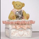 Cherished Teddies Baby Girl Trinket Box