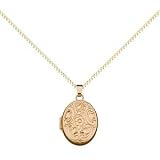 9ct Oval Scroll Design Locket