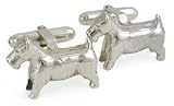 Sterling silver Monopoly dog cufflinks