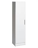 Elite Garage/Laundry Room Broom Cabinet In White Finish By Prepac Furniture