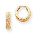 14k Laser Cut Hinged Hoop Earrings