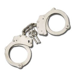 Double Lock Chrome Finish Handcuffs