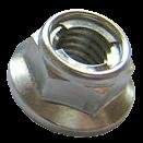 Bolt MC Hardware Hex Head Flange Fuji Style Metal Locking Nuts M8 x 1.25 12mm 021-30812