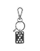 Black and Silver Card Keyring