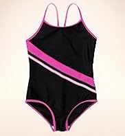 Square Neck Striped Swimsuit