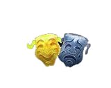 Drama Masks Silver and Enamel Pin