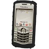 PREMIUM BLACK TEXTURED SILICONE SOFT RUBBER CASE COVER for RIM BLACKBERRY 8130 PEARL - RETAIL PACKAGING