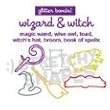 Pack of 24 Wizard & Witch Stretchy Shapes: Glitter Rubber Bands