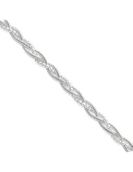 Sterling Silver Fancy Braided Bracelet QG834-7.5"
