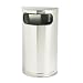 Designer Line 9-Gal. Half-Round Waste Receptacle, Satin Stainless