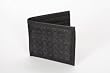 Wallet in black silk and leather