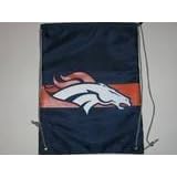 DENVER BRONCOS Nylon Drawstring SACK / BACK PACK (14 inches by 18 inches)