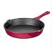 Kitchen & Housewares : 10" Cast Iron Enameled Frying Pan (Red) (2.76"H x 10.24"W x 15.35"D)