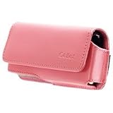 PREMIUM PINK HORIZONAL LEATHER CASE POUCH (With 2 Optional Interchangeable Belt Clips) for RIM Blackberry Pearl 8100, 8110, 8120, 8130 / Samsung Glyde U940, R410, T729 Blast / Motorola RIZR Z3, Z6m, ROKR Z6c, Z6tv / HTC Shadow [Retail Packaging]