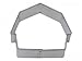 Foose Barn Cookie Cutter 3 in