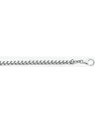 4mm White Gold Franco Chain 30"