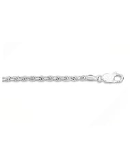 4mm Sterling Silver Diamond Cut Rope Chain