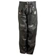 Diamond Plate Pebble Grain Genuine Leather Motorcycle Chaps Medium