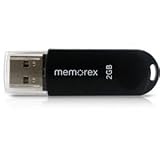 Memorex Mini Travel Drive 2 GB USB 2.0 Flash Drive 32020021518 - Natralock Pack (Black Injection)