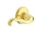 Schlage F394 FLA 605 LH Flair Interior Left Hand Dummy Lever, Polished Brass
