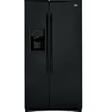 Review GE  / GE Profile PSHF6VGXBB 25.5 cu. ft. Side-by-Side Refrigerator with 3 Glass Shelves, External PreciseFill Ice/Water Dispenser and Top Bevel Design: Black