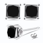 21jVeGrh30L. SL160  3.00 Cts BlackDiamond Stud Earrings in Platinum