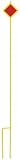Incom RE7066 4-Foot Driveway Marker, Red