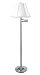 Good Earth Lighting G7150-BN-I Taverna One Light Floor Lamp with White Fabric Shade, Brushed Nickel