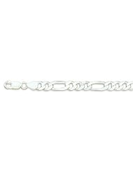 .925 Sterling Silver 24" Figaro 180 Chain Necklace