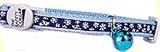 Savvy Tabby Winter Light Blue Snowflake Cat Collar