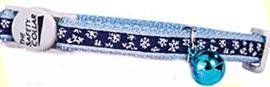 Savvy Tabby Winter Light Blue Snowflake Cat Collar