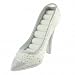 Bridal Shoe Ring Holder White & Silver 6"