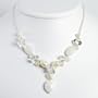Moonstone Wht Pearl Rock Quartz White Jade Necklace 16 In - Lobster Claw - JewelryWeb