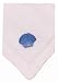100% White Cotton Hand Embroidered Blue Shell Napkin 22" X 22" Set / 4