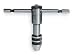Westward 2CYT6 T Handle Tap Wrench, Ratchet, 7/32-1/2 In