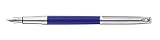 Caran D'ache Madison Bicolor Blue Silver Plated Medium Point Fountain Pen - CA-4690486
