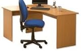 Trexus Office Radial Desk Left Hand W1500xD1200xH715mm Beech