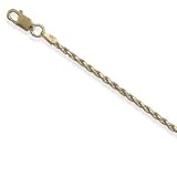 Rope Chain Bracelet Diamond Cut 22K Gold Plated on Sterling Silver 1.5mm wide 9 and 10 inch length 21jXuU4MzzL. SL160 Rope Chain Bracelet Diamond Cut 22K Gold Plated on Sterling Silver 1.5mm wide 9 and 10 inch length