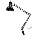 Black Swing Arm Lamp Black Metal
