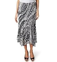 Per Una Monochrome Spotted Crinkle Long Skirt