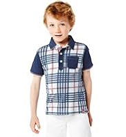Autograph Pure Cotton Checked Polo Shirt