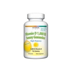 Rainbow Light Sunny Gummies Vitamin D, Lemon, Lemon 100 Grams, 1000Iu