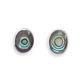 Oval Abalone Shell Stud Earrings (Free Shipping)
