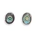  : OVAL ABALONE SHELL STUD EARRINGS
